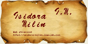 Isidora Milin vizit kartica